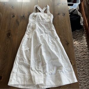 Anthropologie Women’s Pilcro White Denim Dress-size 00